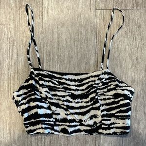 Zebra crop tank